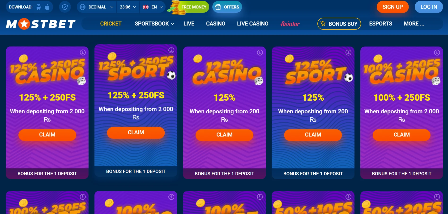 Mostbet bonus